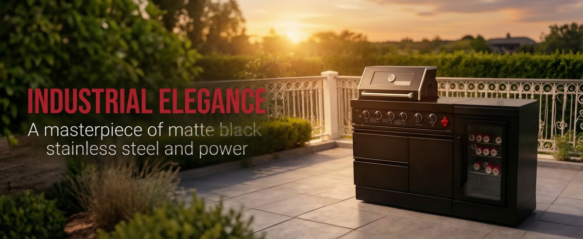 65" 4-Burner Outdoor Kitchen Island Grill With Marble Countertops, Wine Cooler & Side Burner