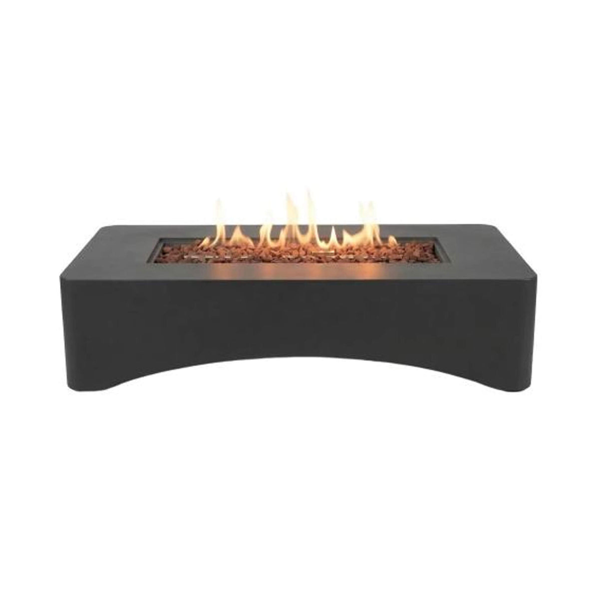 Alora 56-Inch 50,000 BTU Outdoor Modern Propane Fire Pit Table With Lava Rocks & Cover