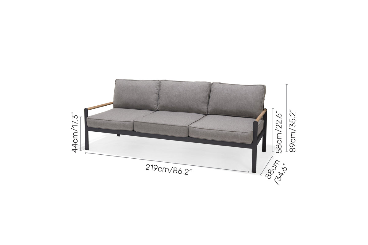 Amber Outdoor Sectional Sofa & Coffee Table Set – Premium All-Weather Wicker (LifestyleGarden)