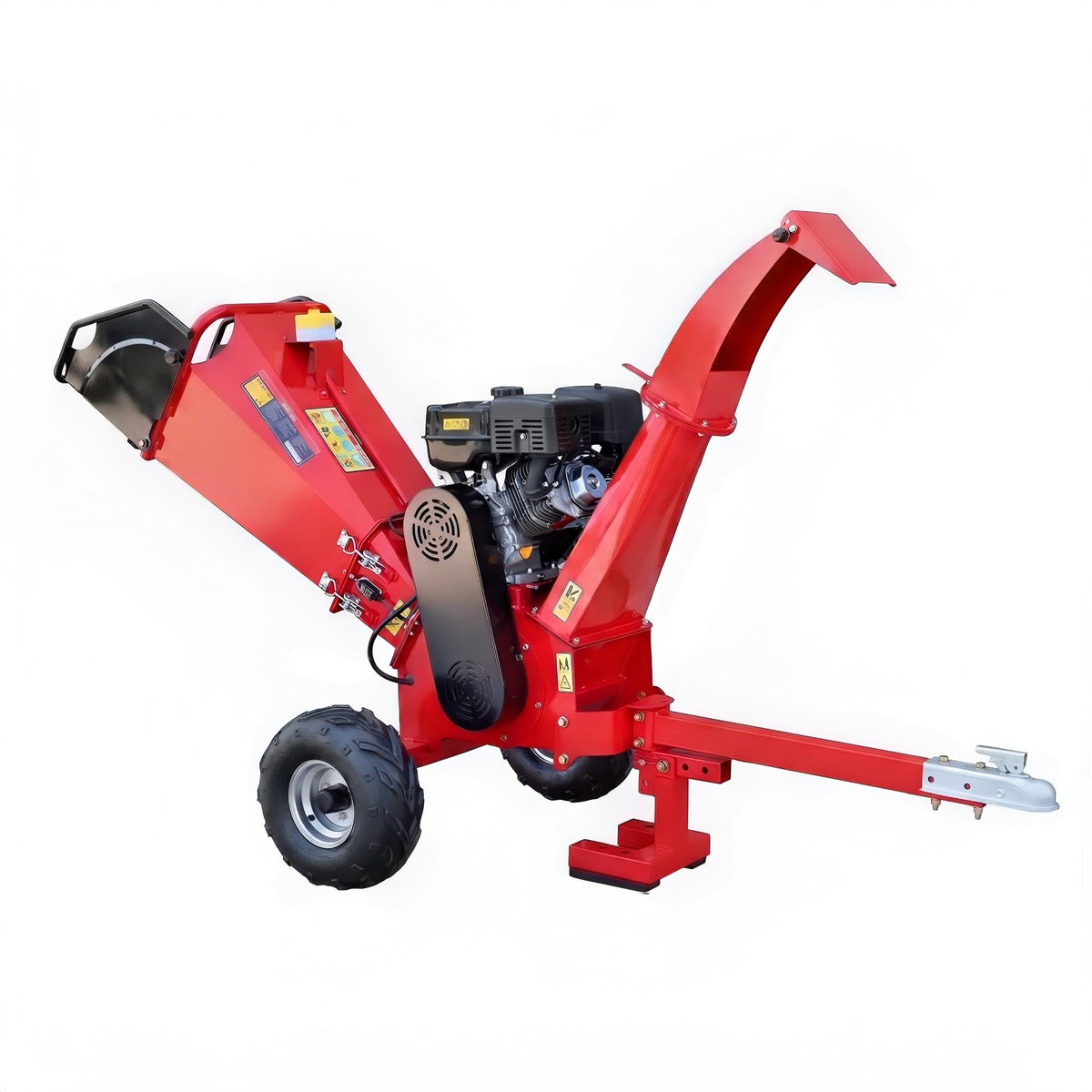 Towable Small Wood Chipper for Home Use With 420cc Powerhorse OHV Engine, 16" Off-Road Tires & 2" Coupler