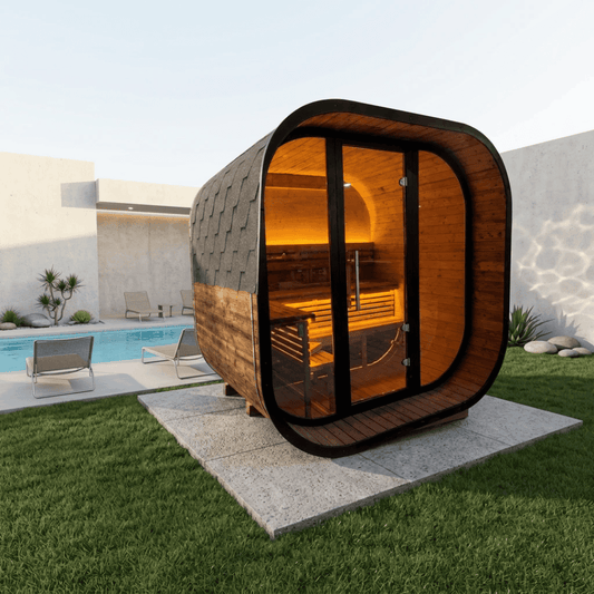 Handmade 4-Person Indoor Sauna With 9KW Furnace & Accessories – Cedar Wood