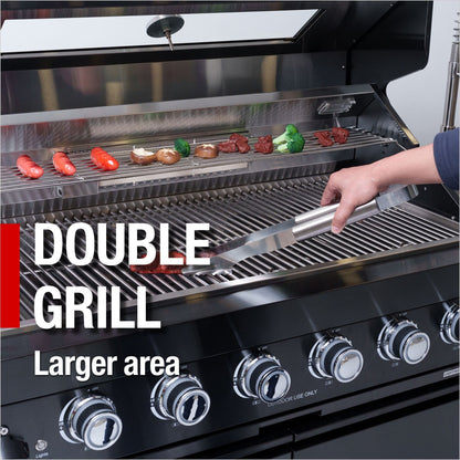 65" 4-Burner 72,000 BTU Black Outdoor Kitchen Island Grill + Wine Cooler + Rotisserie Kit