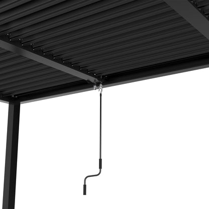 8610J Louvered Pergola 10'x19' With Durable Aluminum Frame & Adjustable Louvers for Customizable Sunlight Control