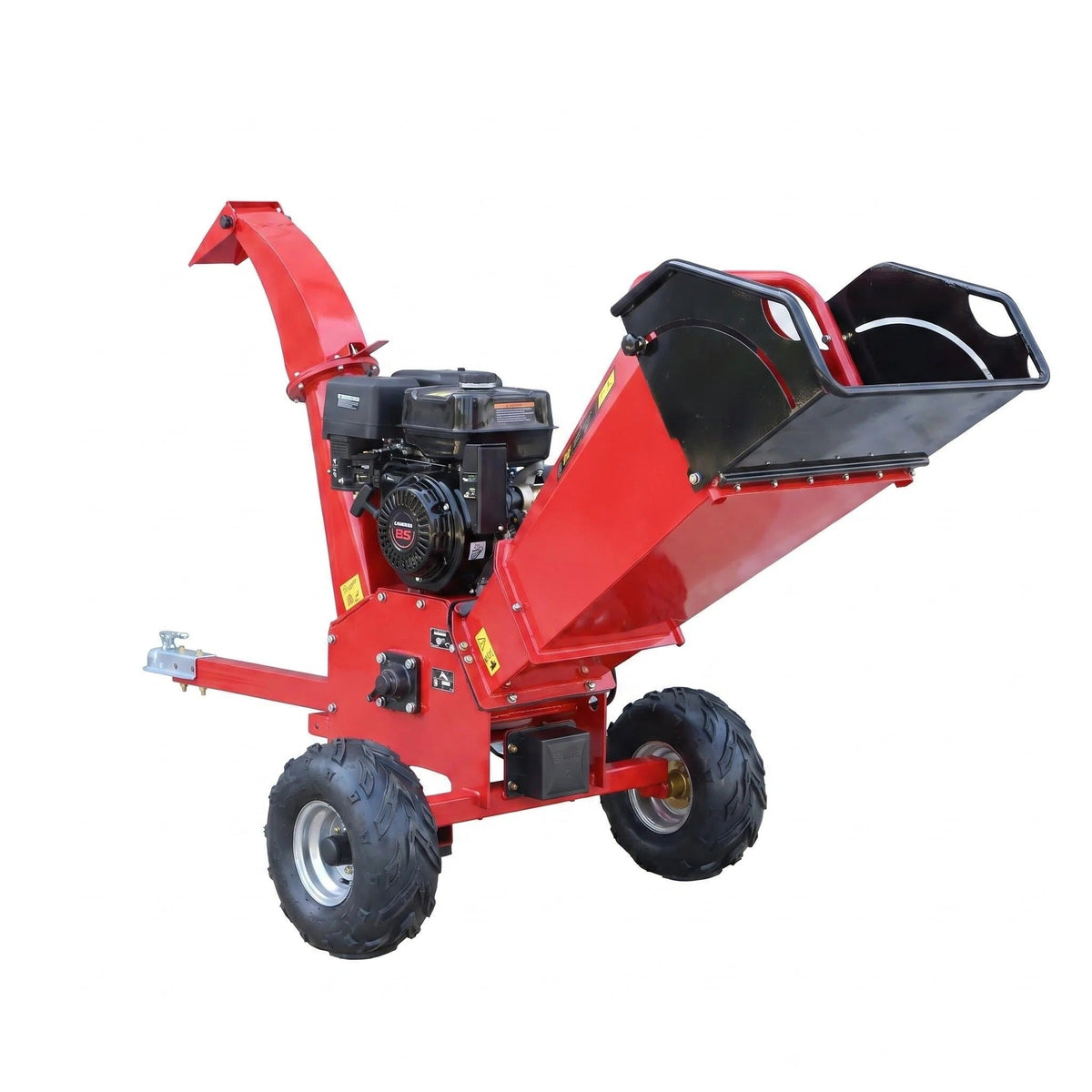 Towable Small Wood Chipper for Home Use With 420cc Powerhorse OHV Engine, 16" Off-Road Tires & 2" Coupler