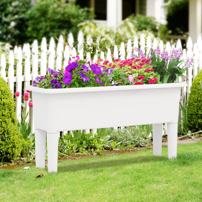 Set of 2 Self-Watering Raised Garden Bed Planters With 16" Detachable Legs & Drainage Hole – 7.7 Gallon