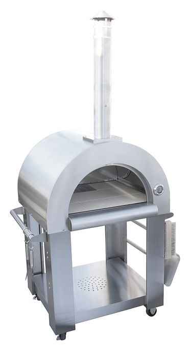 Kokomo 32" Wood-Fired Outdoor Pizza Oven – Stainless Steel, Up to 900°F, Freestanding or Built-In, Neapolitan-Style Cooking