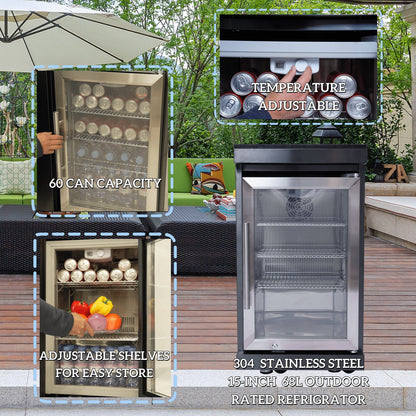 65" 4-Burner 72,000 BTU Black Outdoor Kitchen Island Grill + Wine Cooler + Rotisserie Kit