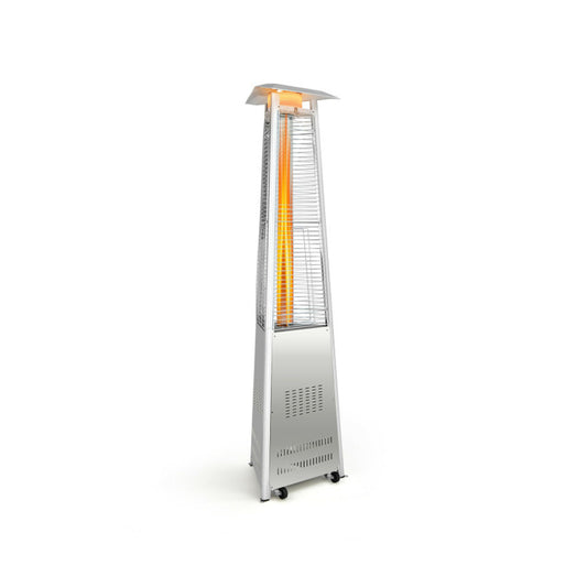 42,000 BTU Stainless Steel Pyramid Patio Heater with Wheels