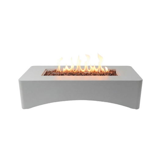 Alora 56-Inch 50,000 BTU Outdoor Modern Propane Fire Pit Table With Lava Rocks & Cover