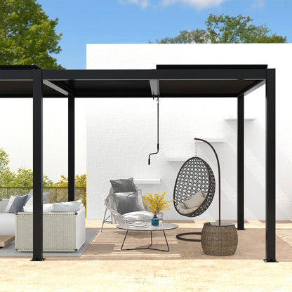 8610J Louvered Pergola 10'x19' With Durable Aluminum Frame & Adjustable Louvers for Customizable Sunlight Control