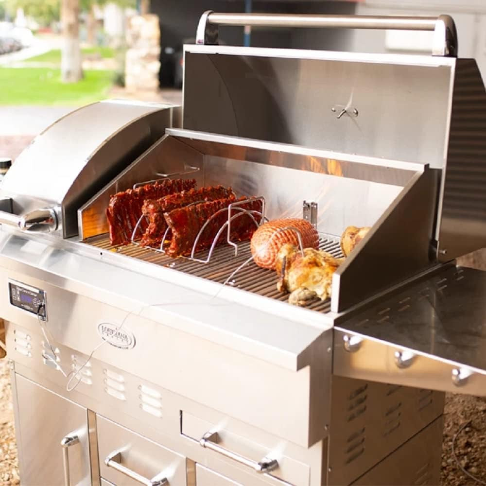 Wood Pellet Grill and Smoker with Cart, Estate Series 860C