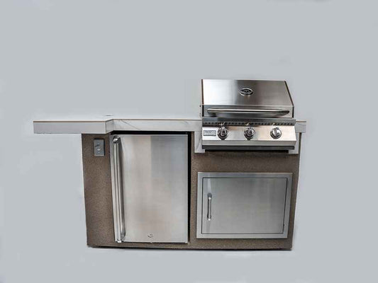 KoKoMo Mini Maui 6' Outdoor Kitchen Island – LP or Natural Gas