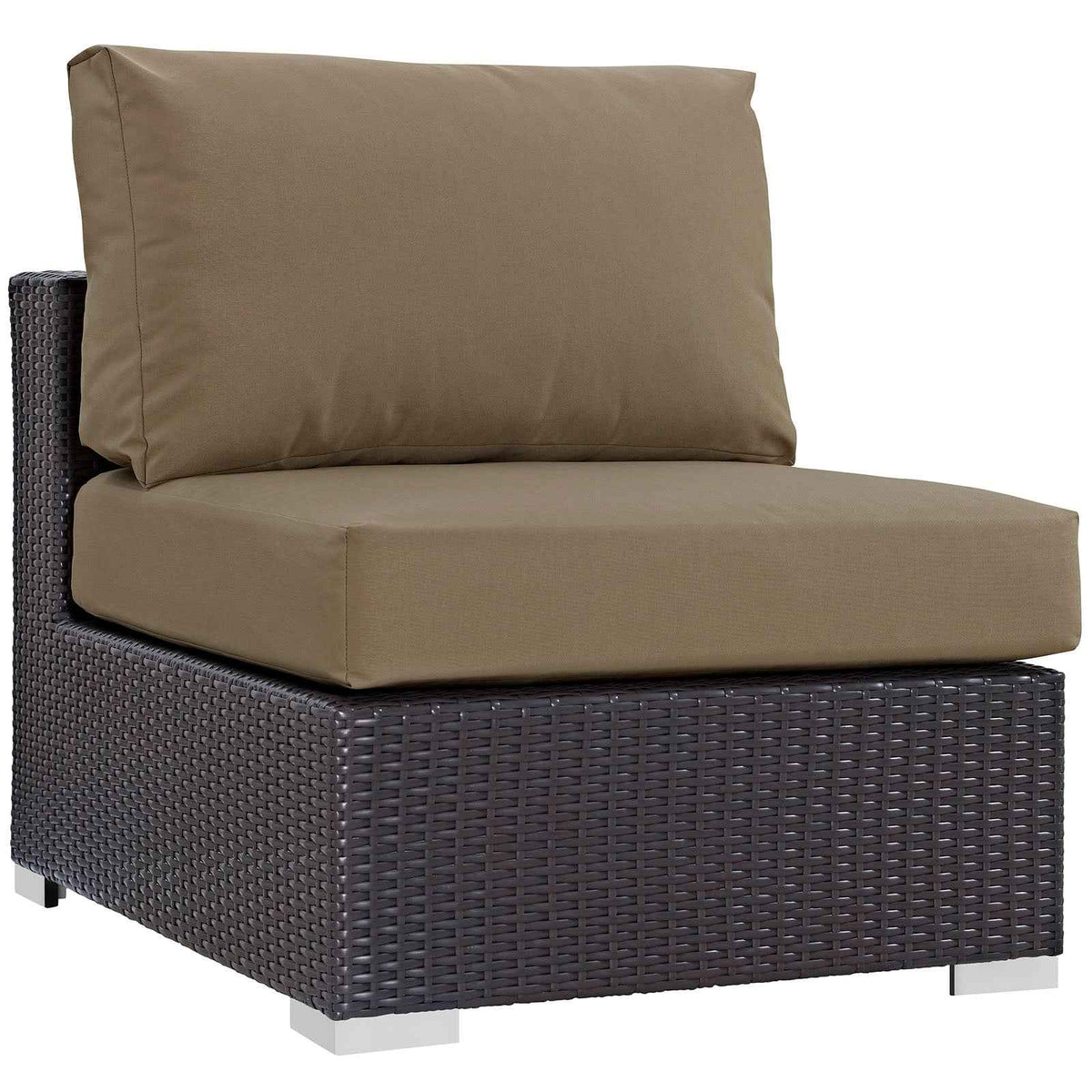 Modway Convene 10-Piece Outdoor Sectional Lounge Set – Modular, Weather-Resistant Cushions, Removable Covers, 3 Color Options