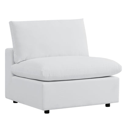 Modway Saybrook 8-Piece Outdoor Upholstered Sectional Sofa – Modular, UV-Resistant, Removable Covers, White, Gray, or Natural Navy