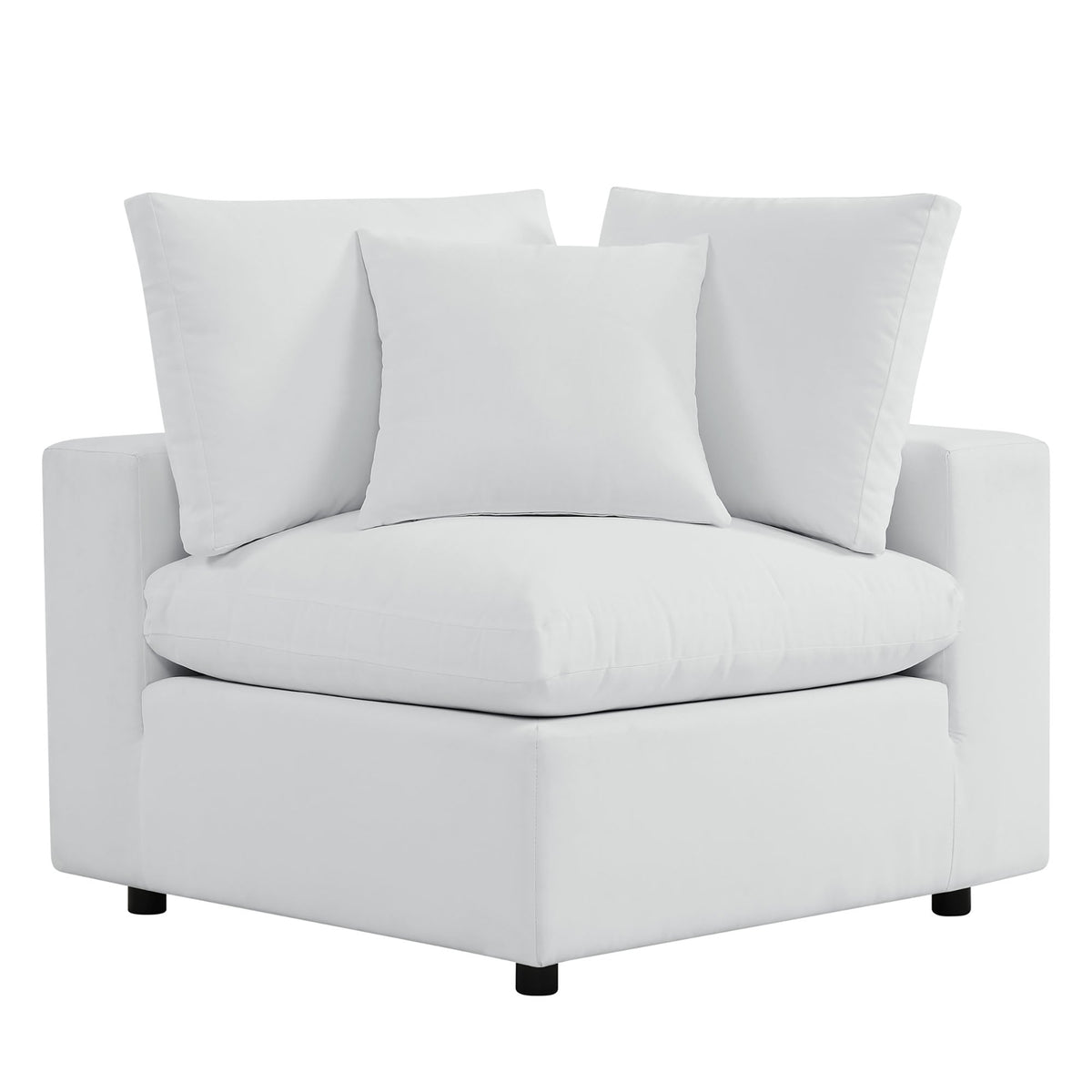 Modway Saybrook 8-Piece Outdoor Upholstered Sectional Sofa – Modular, UV-Resistant, Removable Covers, White, Gray, or Natural Navy
