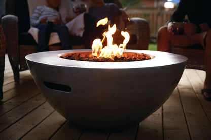 Patio Elegance Nexus 36" Round Outdoor Propane Fire Table With Adjustable Flame, Safety Shut-Off & Weather-Resistant Build