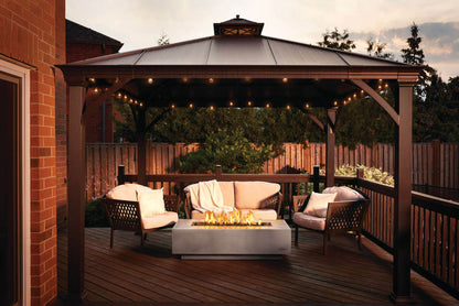 Patio Elegance Nexus 56" Outdoor Propane Fire Table With Adjustable Flame, Safety Features & Weather-Resistant Build