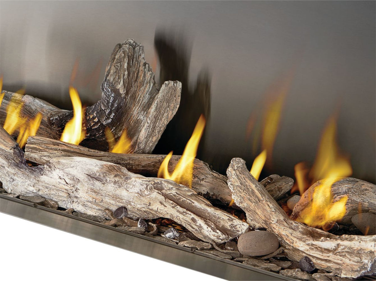 Patio Elegance Galaxy 62 Outdoor Gas Fireplace (GSS62) With Electronic Ignition, Stainless Steel Construction, Customizable Burn Media & Integrated Shut-Off