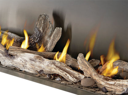 Patio Elegance Galaxy 62 Outdoor Gas Fireplace (GSS62) With Electronic Ignition, Stainless Steel Construction, Customizable Burn Media & Integrated Shut-Off
