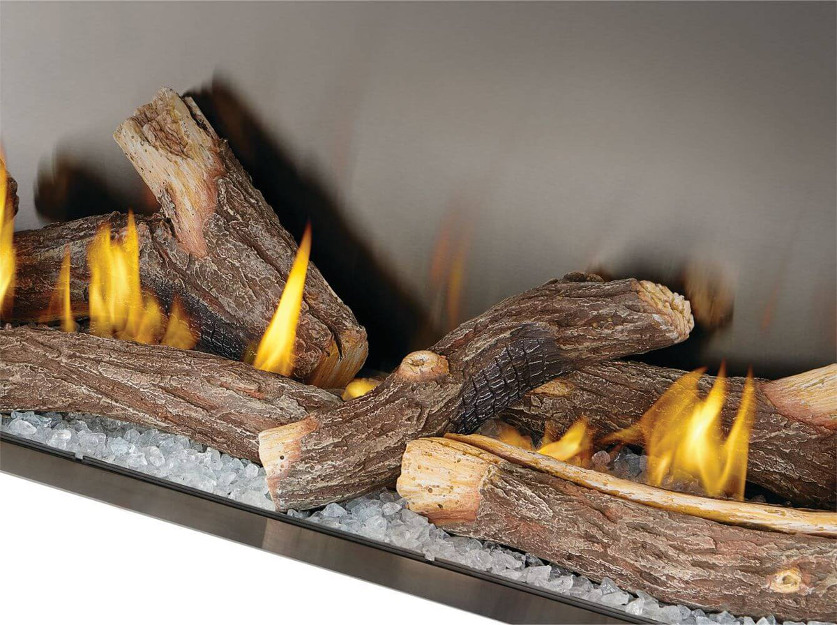 Patio Elegance Galaxy 62 Outdoor Gas Fireplace (GSS62) With Electronic Ignition, Stainless Steel Construction, Customizable Burn Media & Integrated Shut-Off