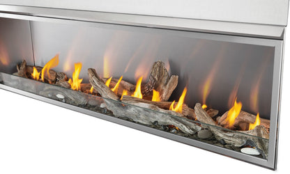 Patio Elegance Galaxy GSS74 Outdoor Gas Fireplace With High BTU Output, Auto Shut-Off, Safety Glass & Year-Round Design