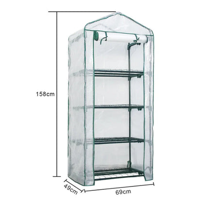 Mini Portable Greenhouse With Frame – Waterproof, Temperature-Retaining Cover for Patio, Balcony & Outdoor Use (69x49x158cm)