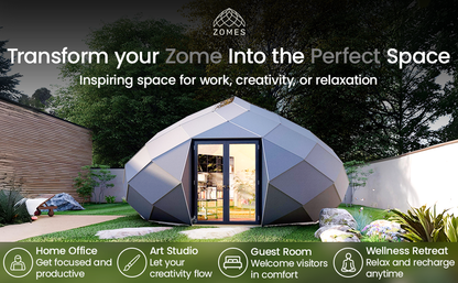 Patio Elegance Zomes Pod – 120 sq ft Eco-Friendly Outdoor Office & Studio Pod, Insulated, Noise-Dampening, Mold & Pest Resistant, All-Season