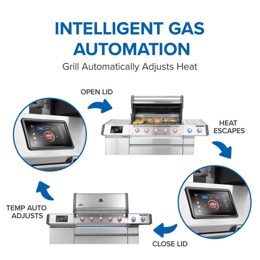 Napoleon Prestige® PRO 665 Elite 5-Burner Gas Grill With Smart Technology, Electric Smoker Box, SIZZLE ZONE® & Rotisserie Kit