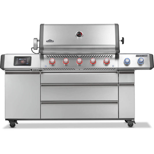 Napoleon Prestige® PRO 665 Elite 5-Burner Gas Grill With Smart Technology, Electric Smoker Box, SIZZLE ZONE® & Rotisserie Kit