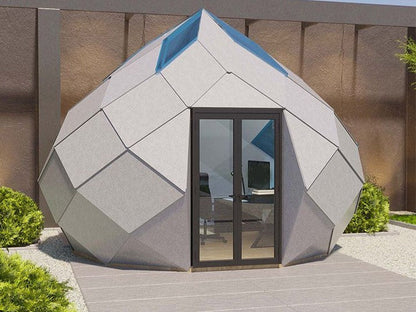 Patio Elegance Zomes Office – Premium Outdoor Office Pod, Panoramic Glass, Insulated, All-Season, Dedicated Backyard Workspace