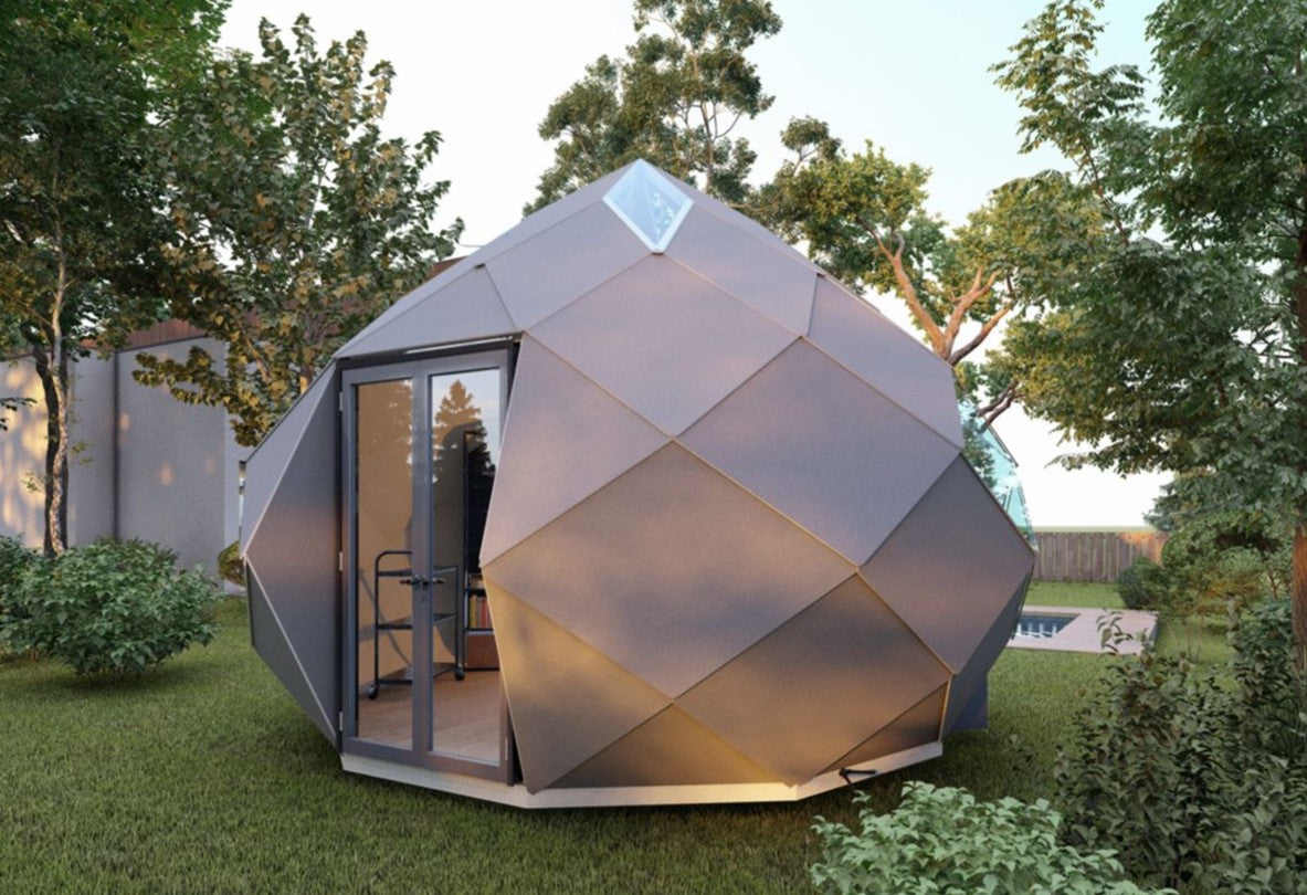 Patio Elegance Zomes Office – Premium Outdoor Office Pod, Panoramic Glass, Insulated, All-Season, Dedicated Backyard Workspace