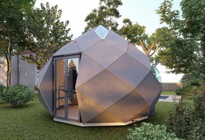 Patio Elegance Zomes Studio – Premium Outdoor Garden Pod, Panoramic Glass, All-Season, Multi-Use Studio Structure