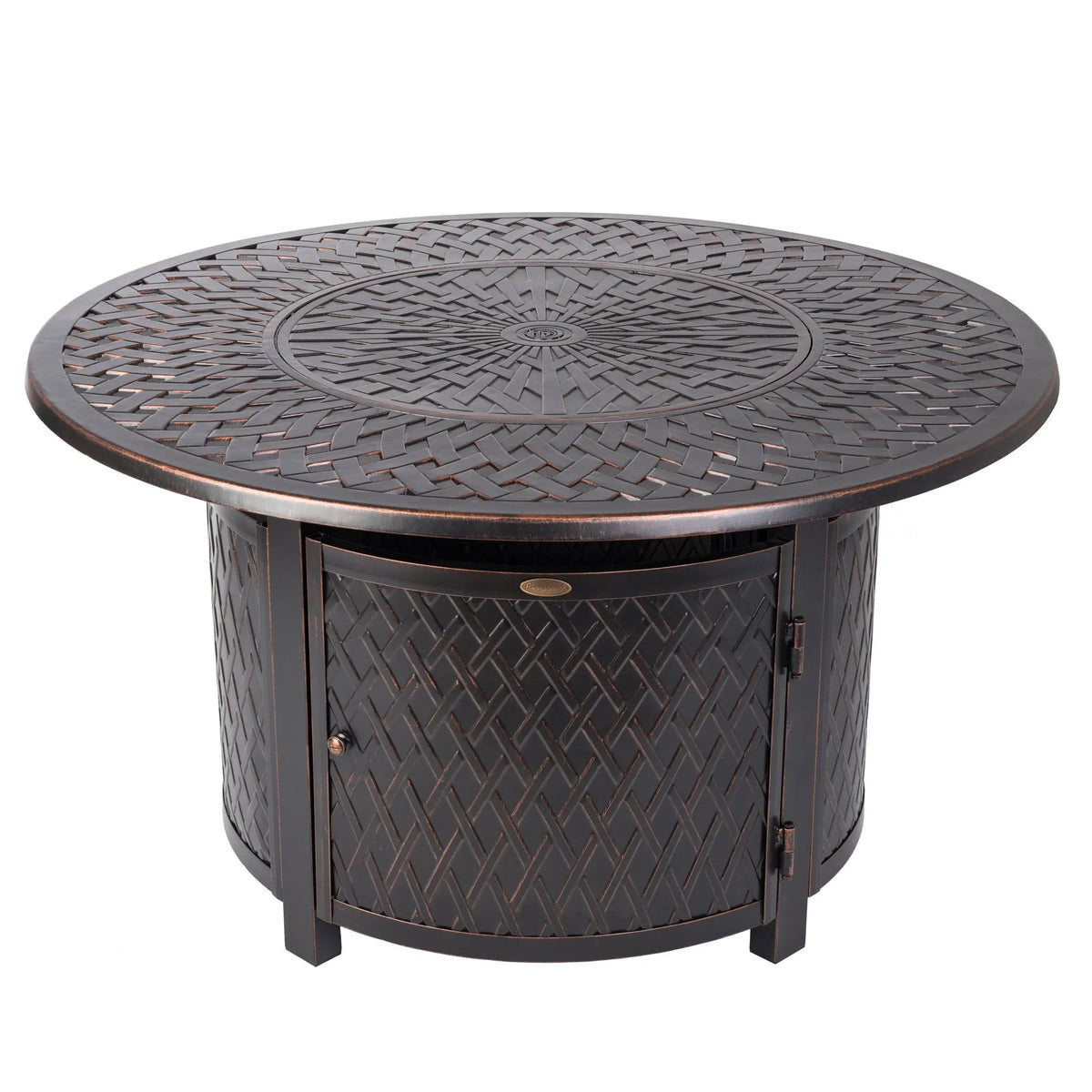 Fire Sense Verona 44" Round Aluminum Propane Fire Pit Table – 55,000 BTU