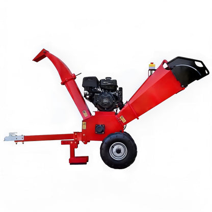 Towable Small Wood Chipper for Home Use With 420cc Powerhorse OHV Engine, 16" Off-Road Tires & 2" Coupler
