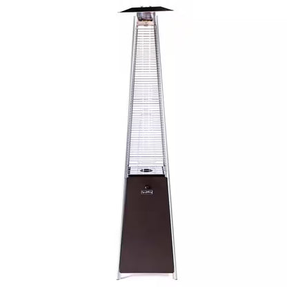 Outdoor 40,000 BTU Brown Propane Heater, Steel Pyramid Flame Heater