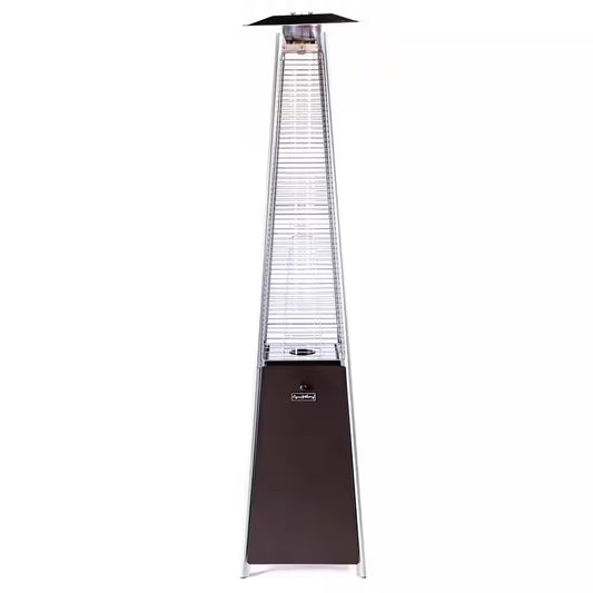 Outdoor 40,000 BTU Brown Propane Heater, Steel Pyramid Flame Heater