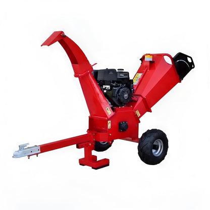 Towable Small Wood Chipper for Home Use With 420cc Powerhorse OHV Engine, 16" Off-Road Tires & 2" Coupler