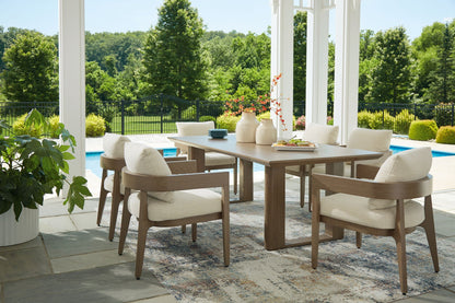 Serene Bay 7-Piece Outdoor Dining Set – Dark Brown, Seats 6