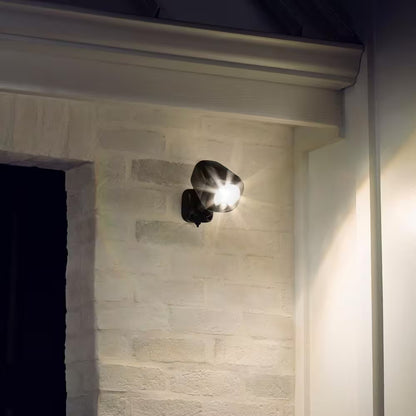 Smart Lighting Black Motion Activated Outdoor Integrated LED Spotlight Battery
