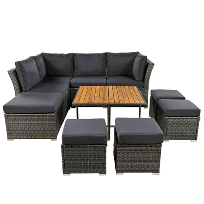Patio Furniture Set, 10 Piece Outdoor Conversation Set, CoffeeTable