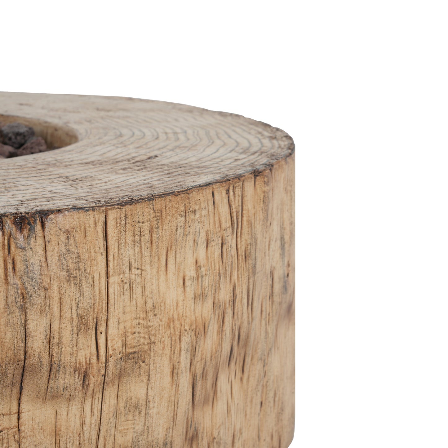 Patio MGO Propane Fire Pit, 30,000 BTU, Wood Pattern Brown
