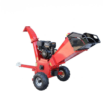 Towable Small Wood Chipper for Home Use With 420cc Powerhorse OHV Engine, 16" Off-Road Tires & 2" Coupler