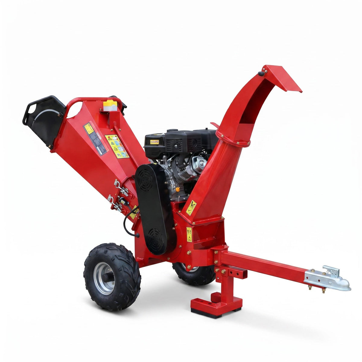Towable Small Wood Chipper for Home Use With 420cc Powerhorse OHV Engine, 16" Off-Road Tires & 2" Coupler
