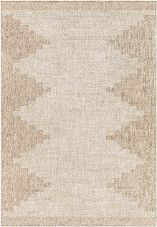 Djugun Beige Aztec Geometric Indoor & Outdoor Rug – Flat Weave Polypropylene (Deneysville Collection)