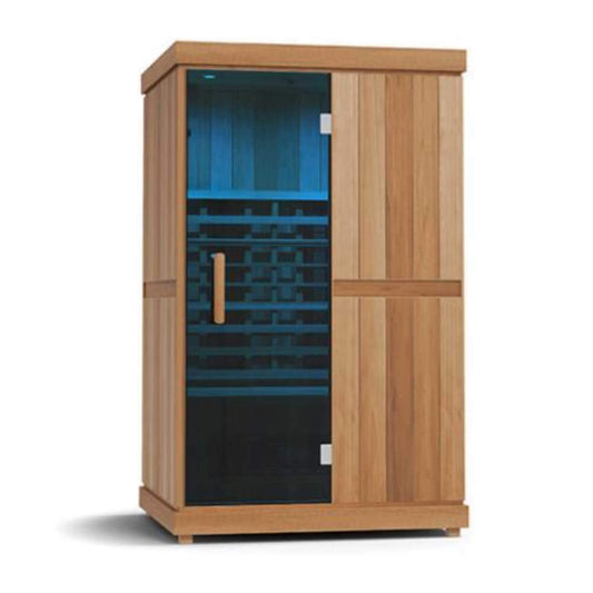 Finnmark FD-2 Full-Spectrum 2-Person Home Infrared Sauna With LCD Touchscreen, Bluetooth Audio & Low-EMF Design [FD-KN002] (SAK94731)
