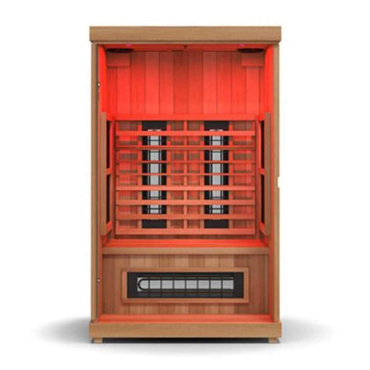 Finnmark FD-2 Full-Spectrum 2-Person Home Infrared Sauna With LCD Touchscreen, Bluetooth Audio & Low-EMF Design [FD-KN002] (SAK94731)