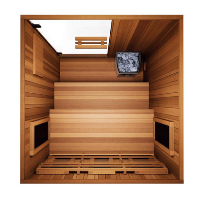 Finnmark FD-4 Trinity 2-Person Home Sauna – Infrared, Steam & Red Light Therapy Combo [FD-KN004] (SAK41865)