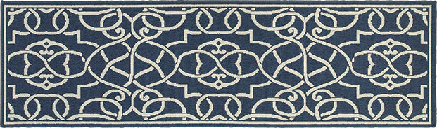 Medalia Meridian Rug – Navy & White