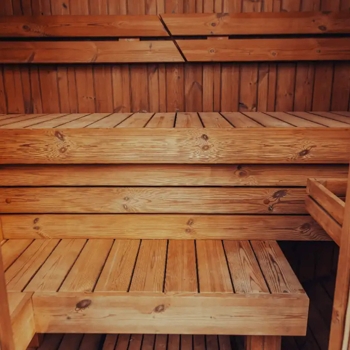 Premium 3-Person Outdoor Scandinavian ThermoWood Cube Sauna Kit With LED Lighting & Choice of Harvia Heater (SAK47582)