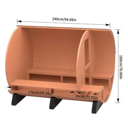 Handmade Red Cedar Electric Sauna With 9KW Furnace & Full Accessories – 7-Day Shipping